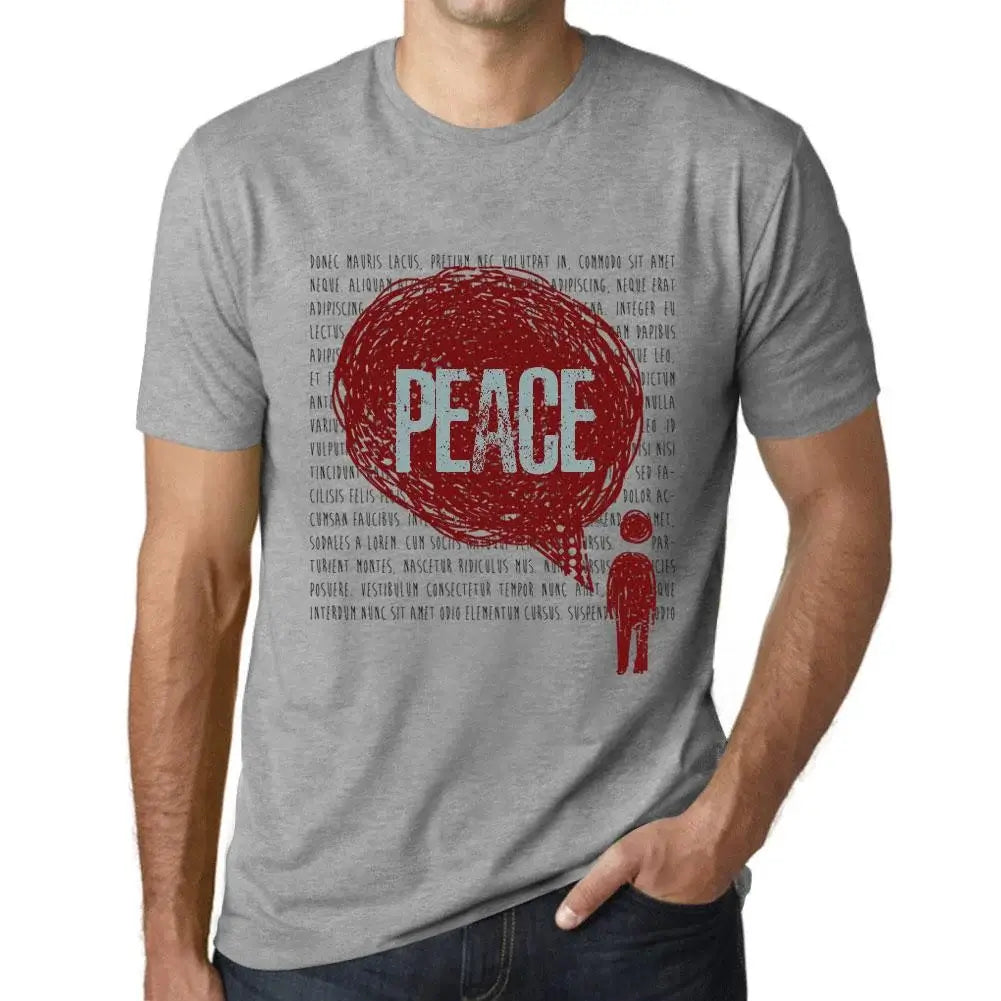 Men's Graphic T-Shirt Thoughts Peace Eco-Friendly Limited Edition Short Sleeve Tee-Shirt Vintage Birthday Gift Novelty