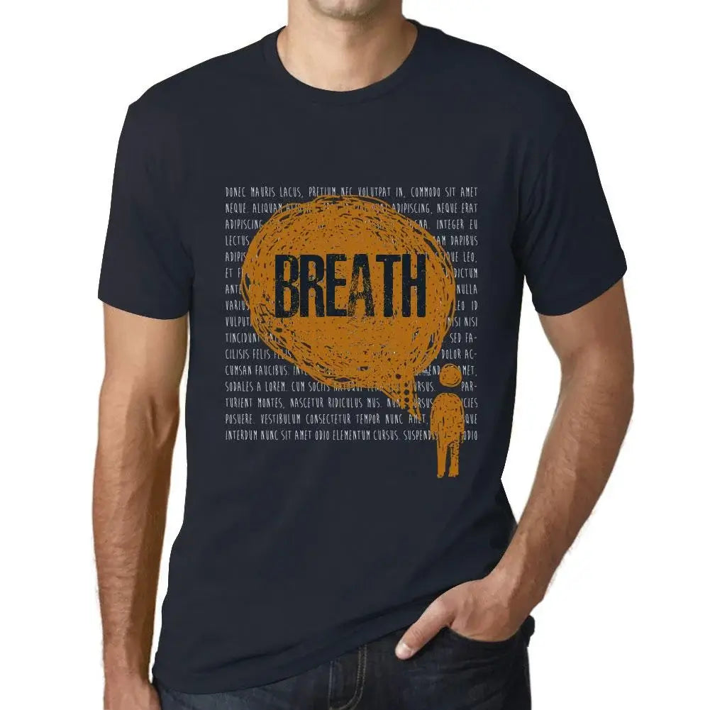 Men's Graphic T-Shirt Thoughts Breath Eco-Friendly Limited Edition Short Sleeve Tee-Shirt Vintage Birthday Gift Novelty