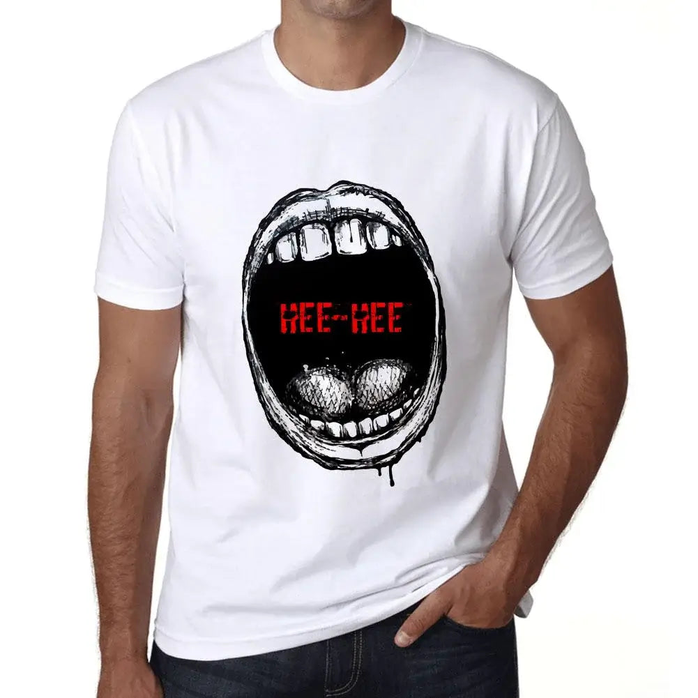 Men's Graphic T-Shirt Mouth Expressions Hee-Hee Eco-Friendly Limited Edition Short Sleeve Tee-Shirt Vintage Birthday Gift Novelty