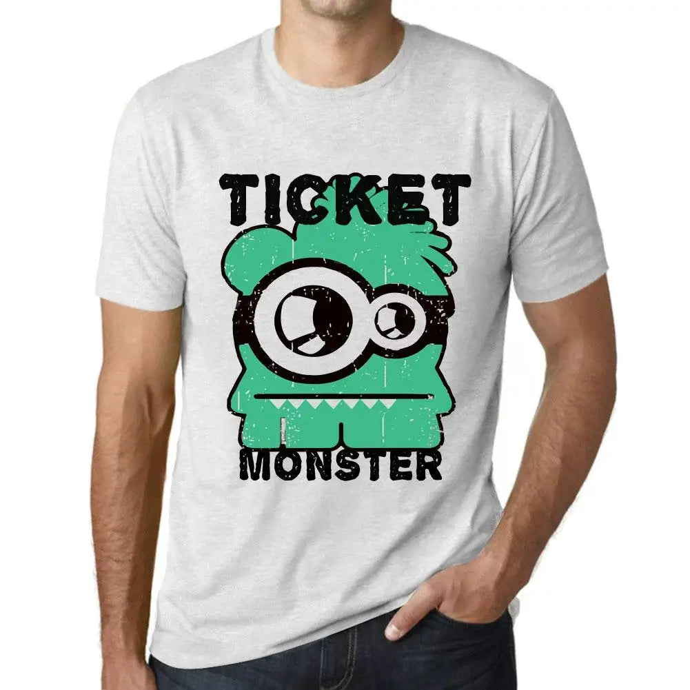 Men's Graphic T-Shirt Ticket Monster Eco-Friendly Limited Edition Short Sleeve Tee-Shirt Vintage Birthday Gift Novelty