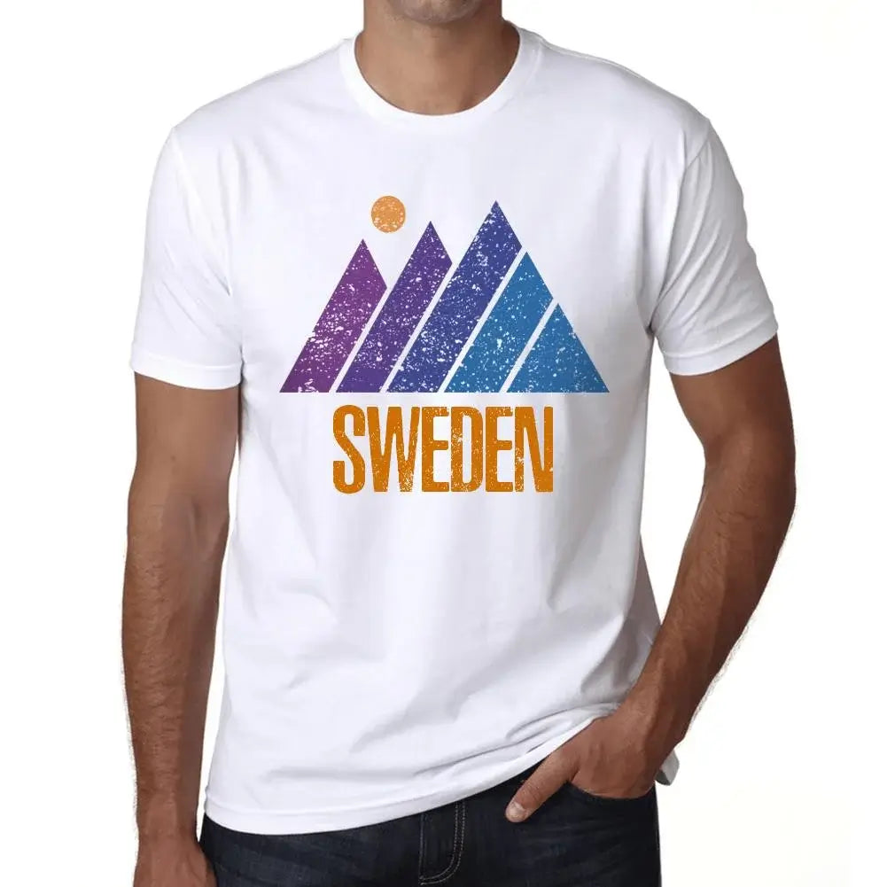 Men's Graphic T-Shirt Mountain Sweden Eco-Friendly Limited Edition Short Sleeve Tee-Shirt Vintage Birthday Gift Novelty