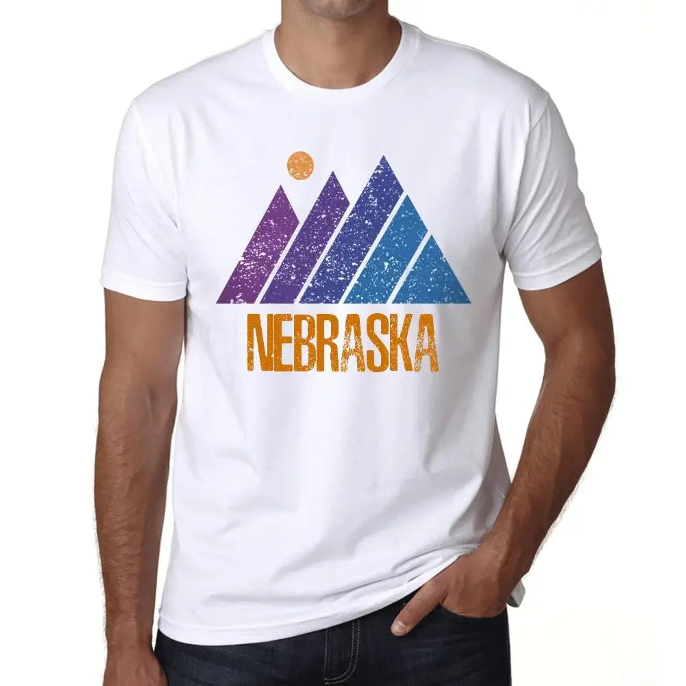 Men's Graphic T-Shirt Mountain Nebraska Eco-Friendly Limited Edition Short Sleeve Tee-Shirt Vintage Birthday Gift Novelty