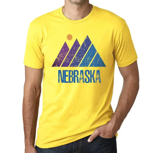 Men's Graphic T-Shirt Mountain Nebraska Eco-Friendly Limited Edition Short Sleeve Tee-Shirt Vintage Birthday Gift Novelty