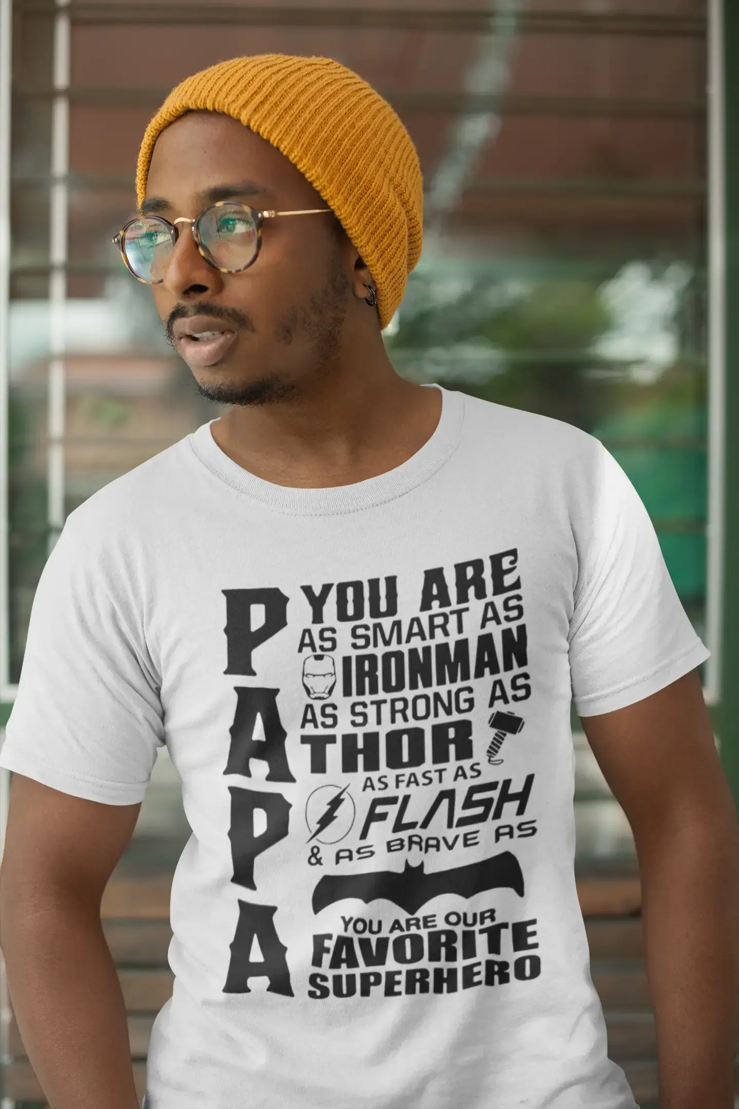 Graphic Unisex Favorite Superhero Papa Funny T-Shirt