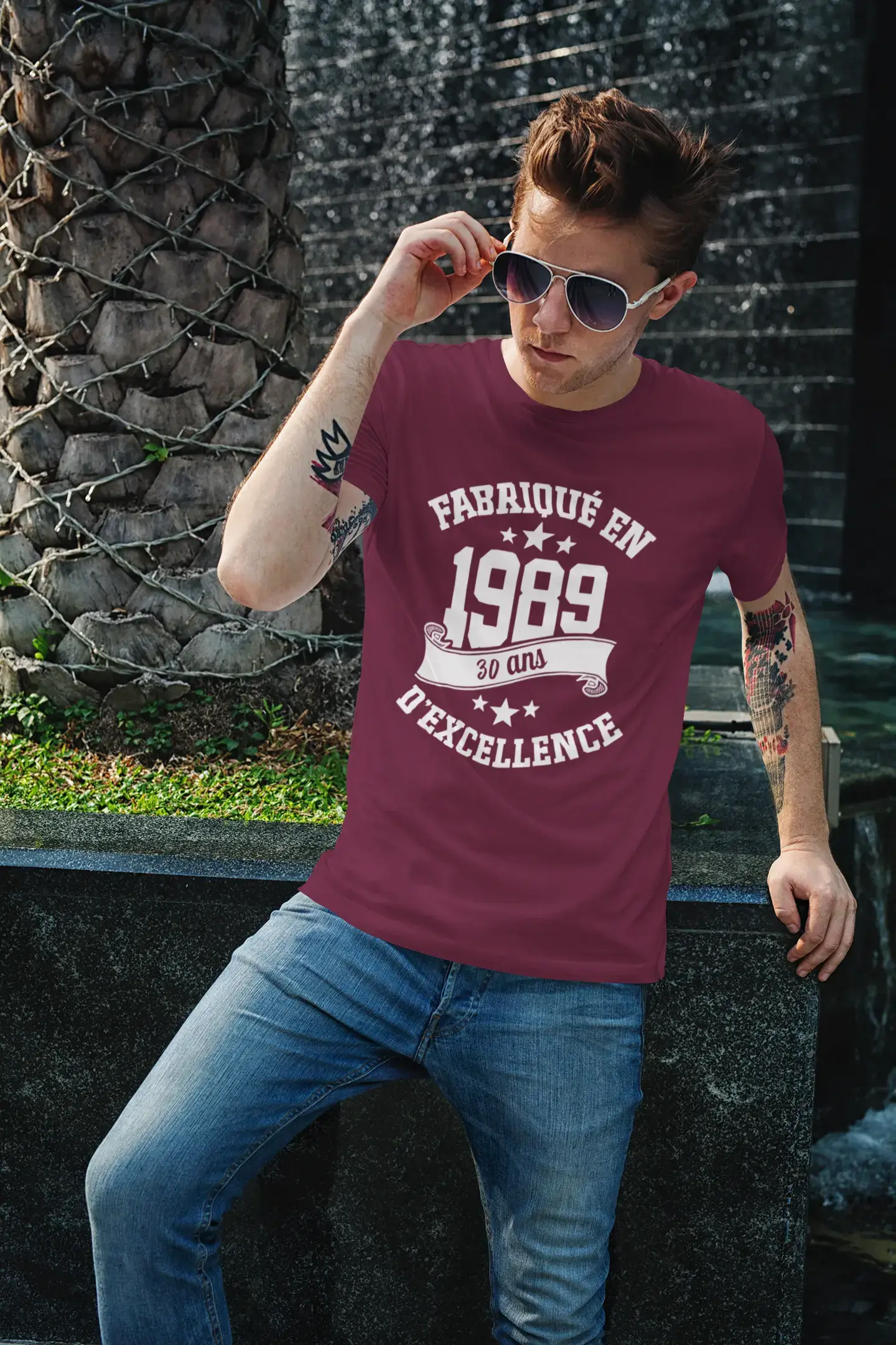 ULTRABASIC - Fabriqué en 1989, 30 Ans d'être Génial Unisex T-Shirt Bordeaux