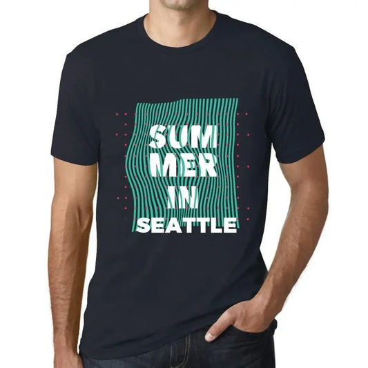 Men's Graphic T-Shirt Summer In Seattle Eco-Friendly Limited Edition Short Sleeve Tee-Shirt Vintage Birthday Gift Novelty