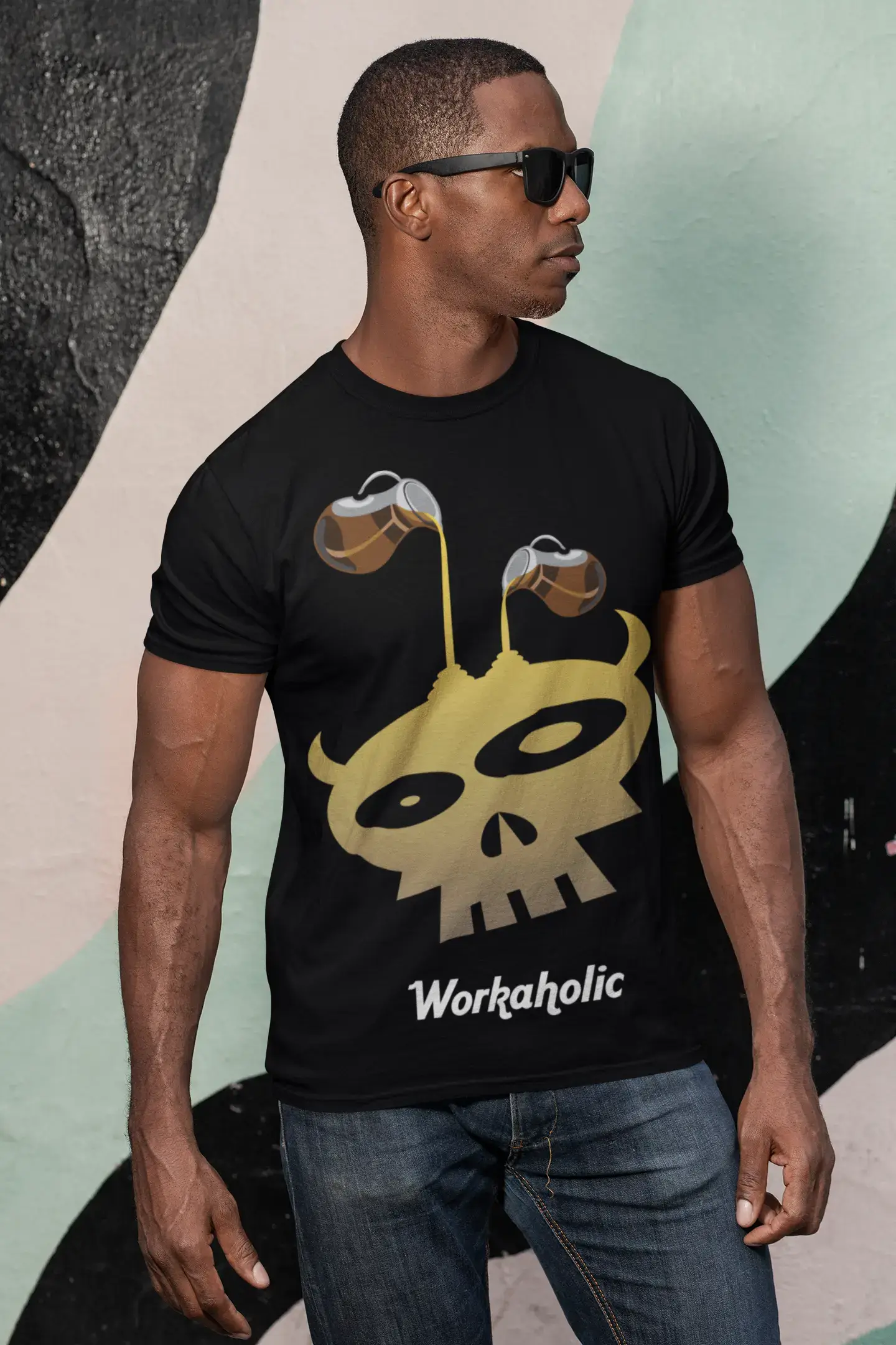 Unisex Adult T-Shirt Workaholic Funny Shirt