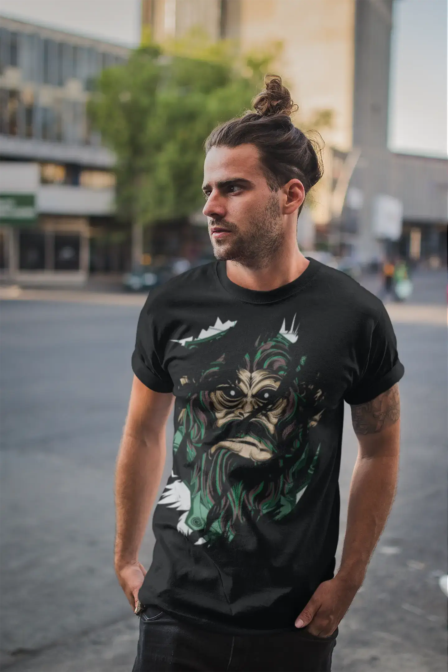 ULTRABASIC Herren zerrissenes T-Shirt Homo Sapiens – First People – Shirt für Männer