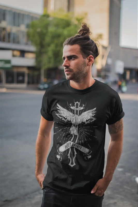 ULTRABASIC Herren-Grafik-T-Shirt Halleluja, Heiliger Geist – Taube und Kreuz, religiöses Hemd