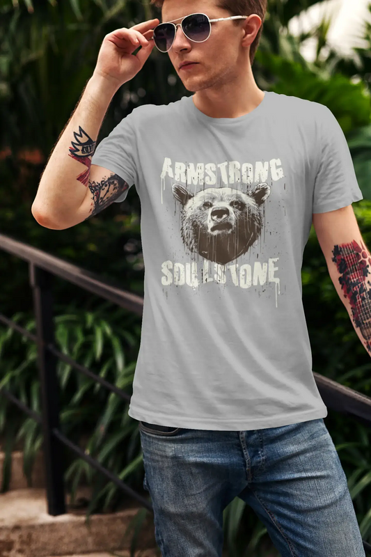 T-shirt graphique ULTRABASIC pour hommes Armstrong Soulstone - Chemise vintage ours