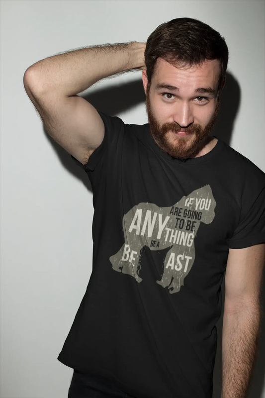 ULTRABASIC Herren-Grafik-T-Shirt „Be a Beast – Majestic Gorrila“-Shirt für Männer