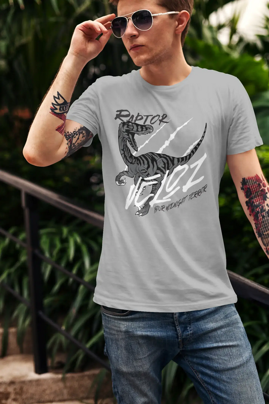 ULTRABASIC T-shirt graphique pour hommes Raptor Veloz - Chemise de cauchemar de minuit pour hommes