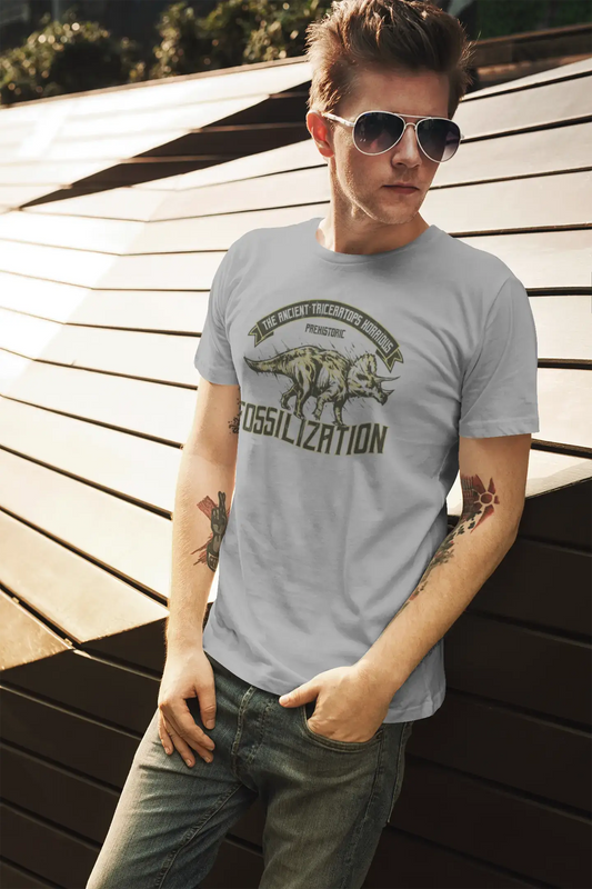 ULTRABASIC T-Shirt Homme Fossilisation - Les Anciens Tricéraptors - Chemise Dinosaure