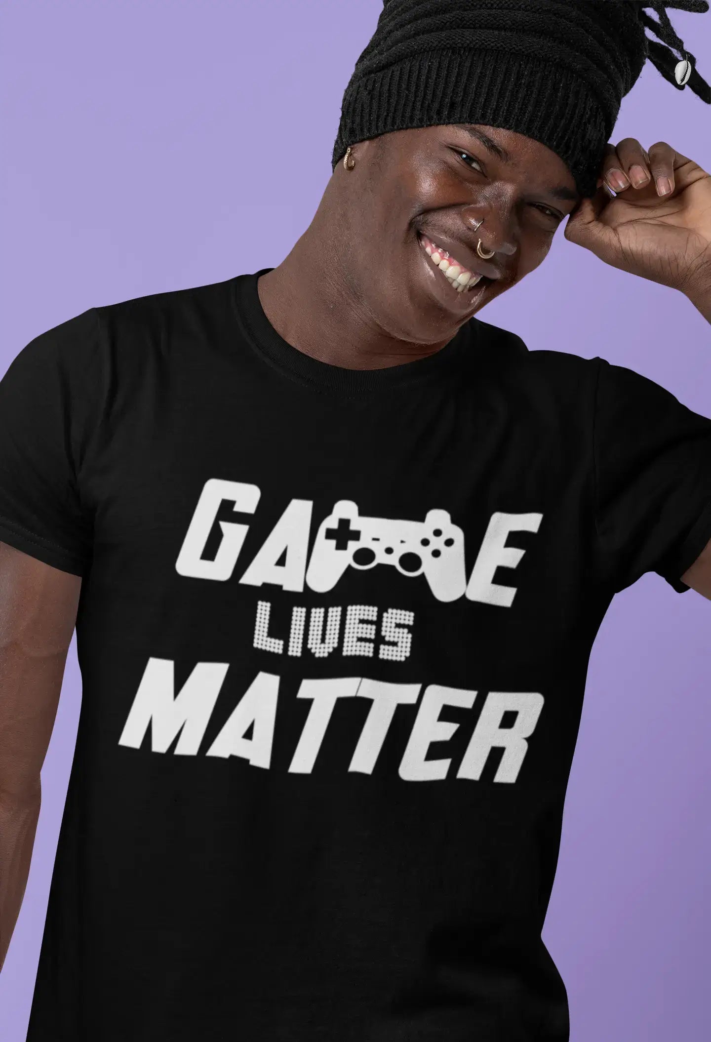 ULTRABASIC Herren-Grafik-T-Shirt Game Lives Matter – lustiges Gamer-Shirt für Männer