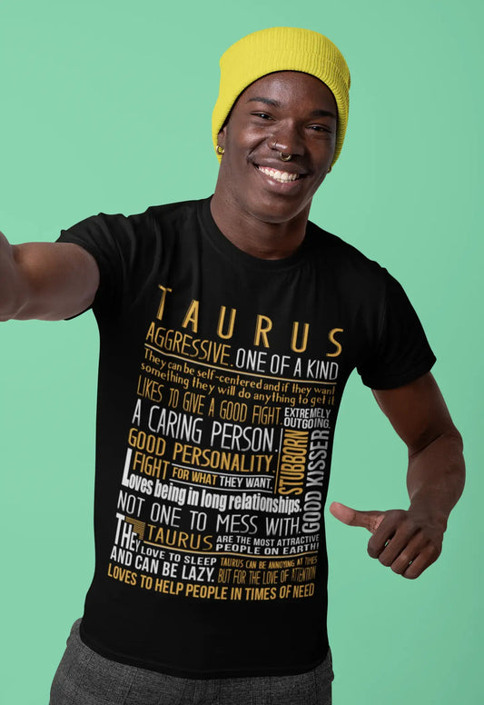 ULTRABASIC Men's T-Shirt Definition Taurus Facts - Zodiac Funny Birthday Shirt