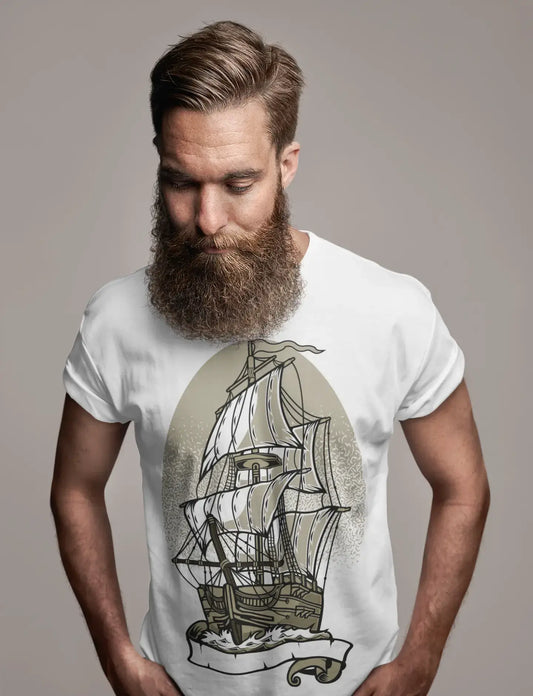 ULTRABASIC Herren Grafik-T-Shirt Ship Adventure – Sailor T-Shirt für Erwachsene