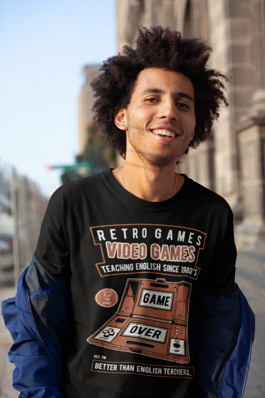 ULTRABASIC Herren-Gaming-T-Shirt Retro-Videospiele der 80er Jahre – Englischunterricht seit 1980 T-Shirt