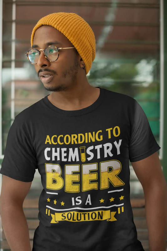 ULTRABASIC Herren T-Shirt Laut Chemie ist Bier eine Lösung – Bierliebhaber T-Shirt