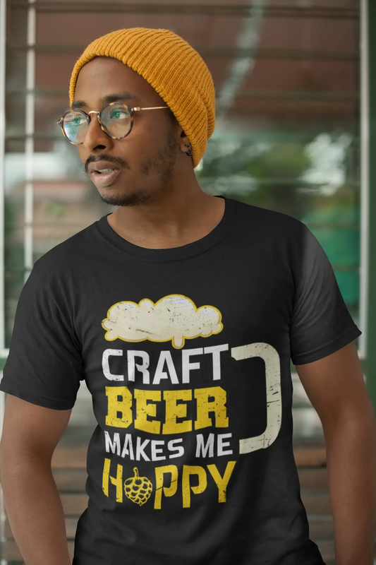 ULTRABASIC Herren T-Shirt Craft Beer Makes Me Hoppy – Lustiges Bierliebhaber-T-Shirt