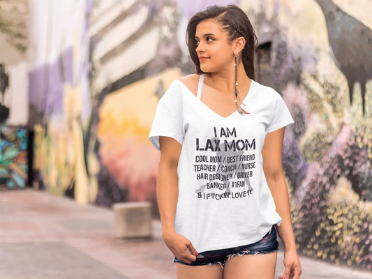 ULTRABASIC Damen-T-Shirt „I am Lax Mom and I Love It“ – lustiges Lacrosse-T-Shirt