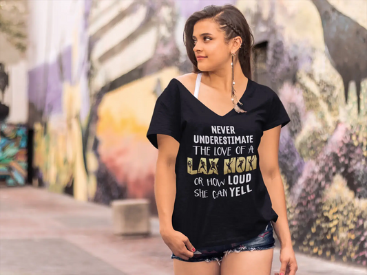 ULTRABASIC Damen-T-Shirt mit V-Ausschnitt. Unterschätzen Sie niemals die Liebe einer laxen Mutter – lustiges Zitat