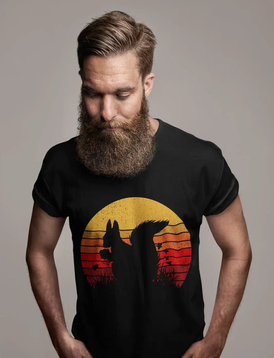 ULTRABASIC Herren Vintage T-Shirt Retro Sunset Eichhörnchen – Lustiges T-Shirt