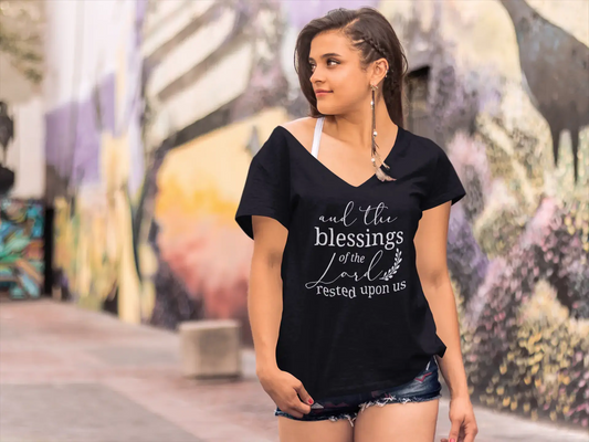 ULTRABASIC Damen-T-Shirt „And the Blessings of the Lord“ – Kurzarm-T-Shirt-Oberteile