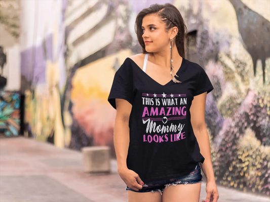 ULTRABASIC Damen-T-Shirt „This is What an Amazing Mommy Looks Like“ – Kurzarm-T-Shirt-Oberteile