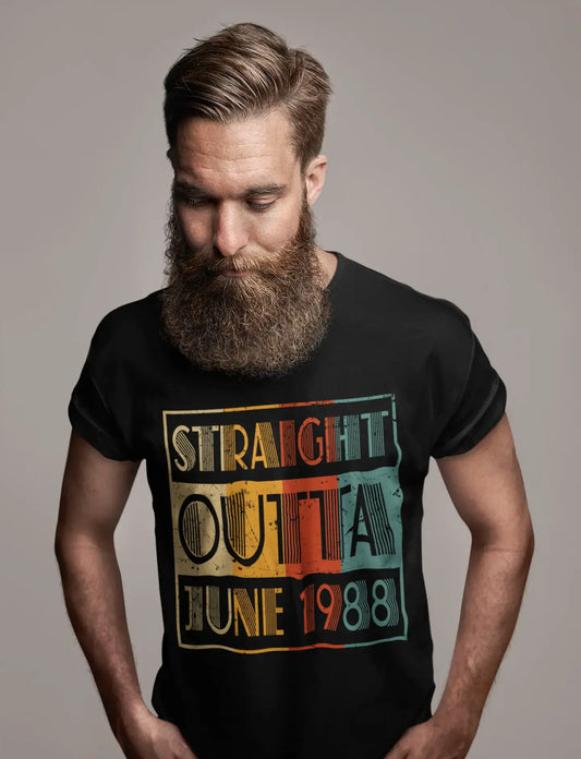 ULTRABASIC Herren T-Shirt Straight Outta June 1988 – Geschenk zum 33. Geburtstag T-Shirt