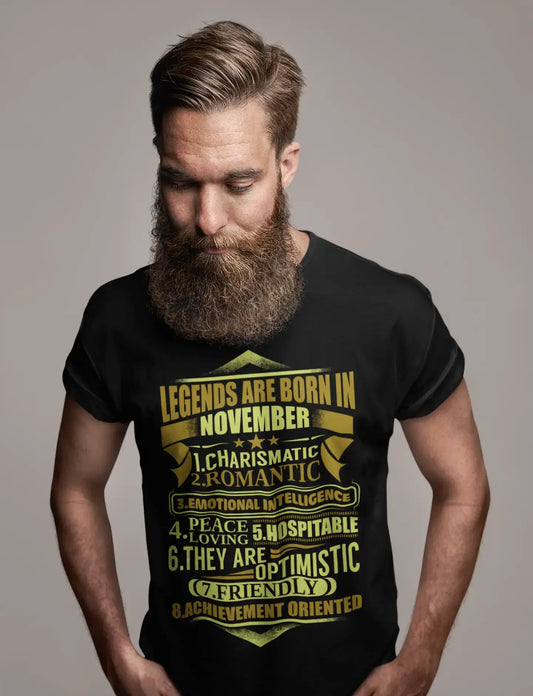 ULTRABASIC Herren-T-Shirt „Legends are Born in November“ – lustiges Geburtstagsgeschenk-T-Shirt