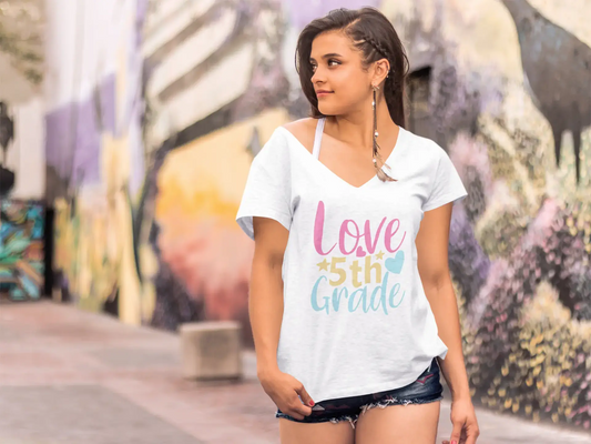 ULTRABASIC Women's T-Shirt 5th Grade Love - Short Sleeve Tee Shirt Tops