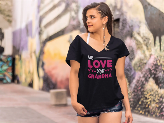 ULTRABASIC Women's T-Shirt We Love You Grandma - Short Sleeve Tee Shirt Tops