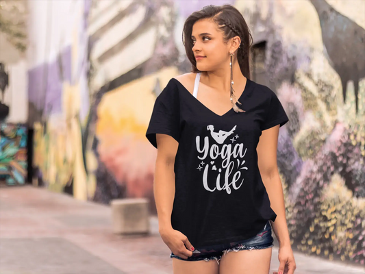 ULTRABASIC Women's T-Shirt Yoga Life - Funny Tee Shirt