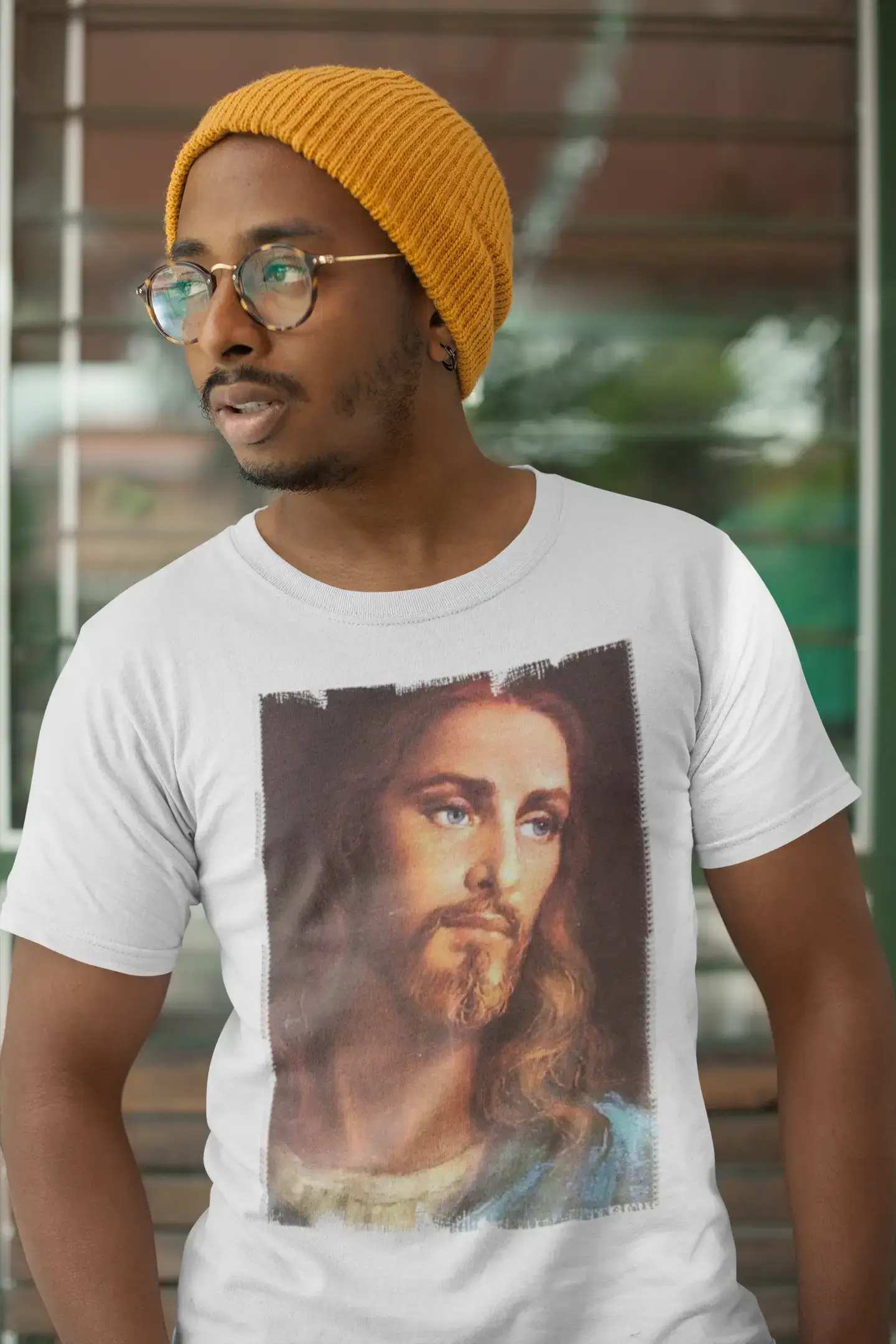 Jesus Christus Handsome H T-Shirt,Homme,Blanc,t Shirt Homme