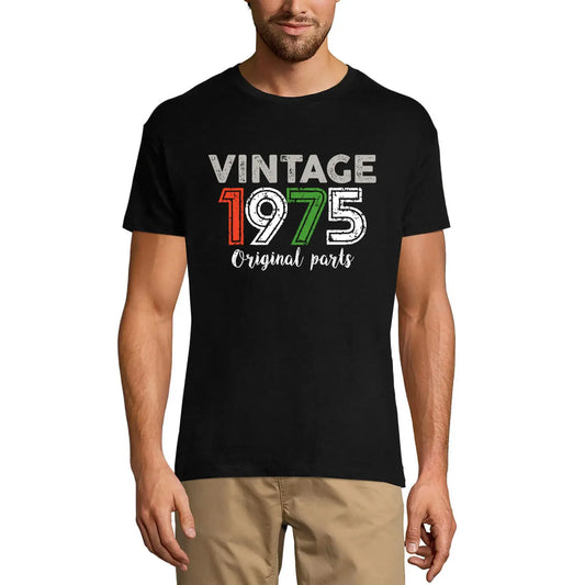 Men's Graphic T-Shirt Original Parts 1975 49th Birthday Anniversary 49 Year Old Gift 1975 Vintage Eco-Friendly Short Sleeve Novelty Tee