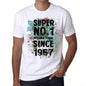 1957, Super No.1 Since 1957 Men's T-shirt White Birthday Gift 00507 ultrabasic-com.myshopify.com