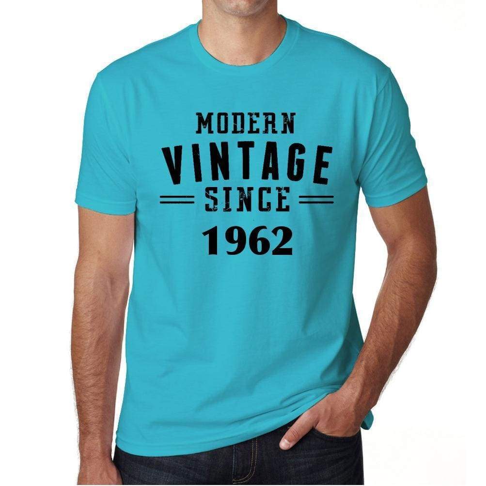1962, Modern Vintage, Blue, Men's Short Sleeve Round Neck T-shirt 00107 - ultrabasic-com