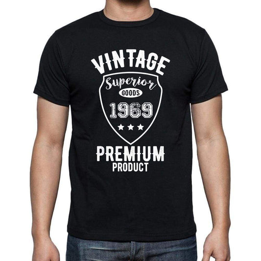 1969 Vintage superior, black, Men's Short Sleeve Round Neck T-shirt 00102 - ultrabasic-com