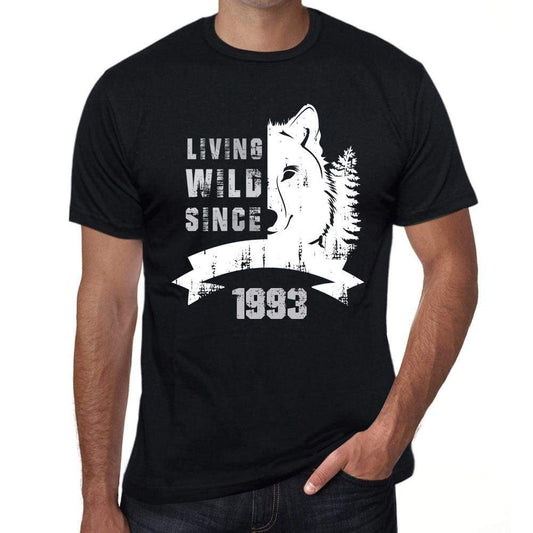 1993 Living Wild Since 1993 Mens T-Shirt Black Birthday Gift 00498 - Black / Xs - Casual