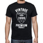 1999 Vintage Superior Black Mens Short Sleeve Round Neck T-Shirt 00102 - Black / S - Casual