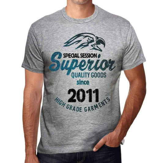 2011 Special Session Superior Since 2011 Mens T-Shirt Grey Birthday Gift 00525 - Grey / S - Casual