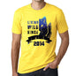 2014 Living Wild 2 Since 2014 Mens T-Shirt Yellow Birthday Gift 00516 - Yellow / Xs - Casual