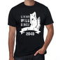 2049, Living Wild Since 2049 Men's T-shirt Black Birthday Gift 00498 - Ultrabasic