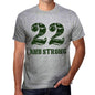 22 And Strong Men's T-shirt Grey Birthday Gift - Ultrabasic