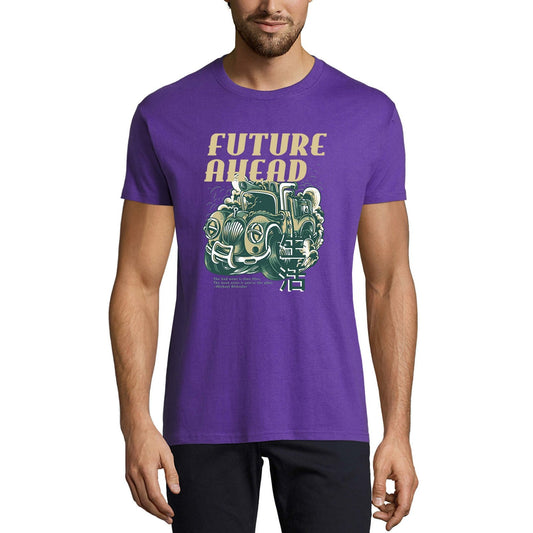 ULTRABASIC Herren-Neuheits-T-Shirt Future Ahead – Lustiges Auto-T-Shirt