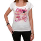 34 Lincoln City With Number Womens Short Sleeve Round White T-Shirt 00008 - Casual
