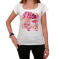 41 Nice City With Number Womens Short Sleeve Round White T-Shirt 00008 - White / Xs - Casual