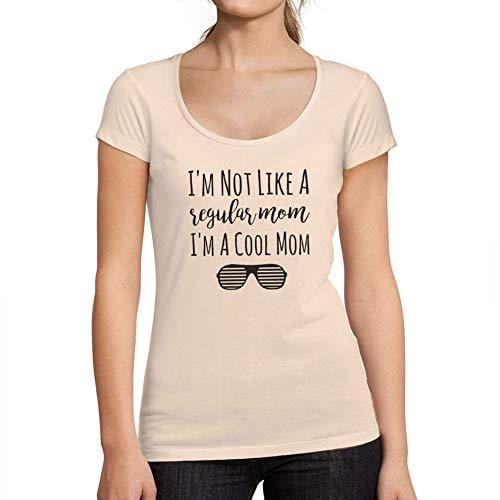 Ultrabasic - Tee-Shirt Femme col Rond Décolleté I'm Not Like A Regular Mom I'm A Cool Mom Cadeau Idées Tee Rose Crémeux