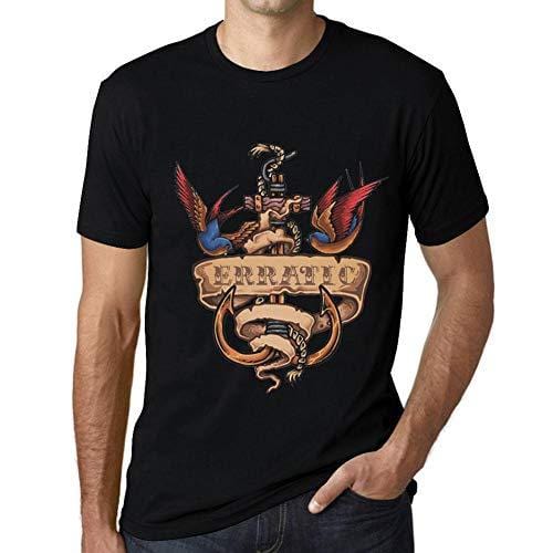 Ultrabasic - Homme T-Shirt Graphique Anchor Tattoo Erratic Noir Profond