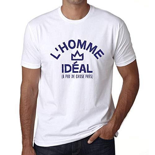 Homme T-Shirt Graphique Imprimé Vintage Tee l'homme IDÉal Blanc